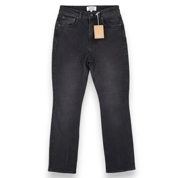 Reformation Peyton High Rise Bootcut Jeans Women 28 Black Straight Leg Denim NWT - Picture 1 of 15
